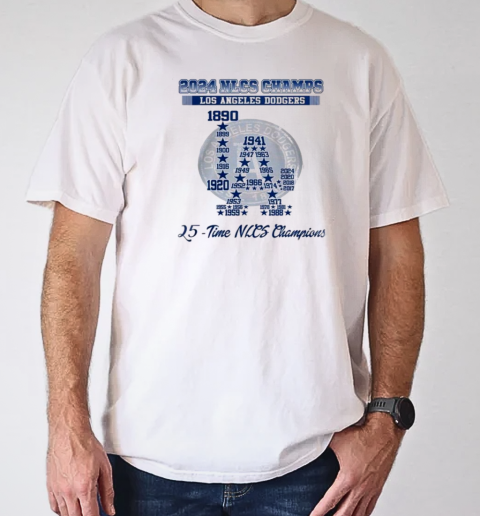 2024 Nlcs For Los Angeles Dodgers 25 Time Nlcs Champions T-Shirt Classic Men's T-shirt