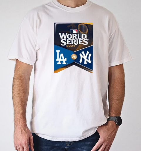 2024 World Series Match Up Banner Los Angeles Dodgers vs. New York Yankees T-Shirt Classic Men's T-shirt