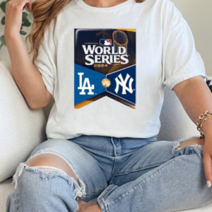 2024 World Series Match Up Banner Los Angeles Dodgers vs. New York Yankees T-Shirt Classic Women's T-shirt