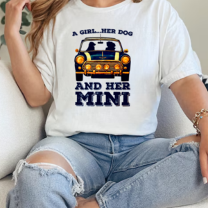 A Girl And Her Dog And Her Mini Car T-Shirt Classic Women's T-shirt