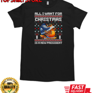 All I Want This Christmas Is Kamala Harris As President Madam President Kamala 2024 T-Shirt Classic Men's T-shirt