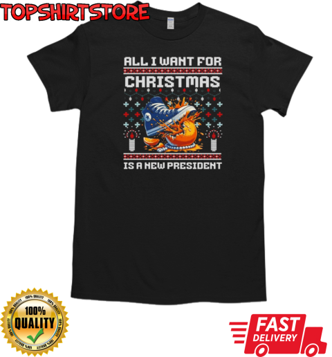 All I Want This Christmas Is Kamala Harris As President Madam President Kamala 2024 T-Shirt Classic Men's T-shirt