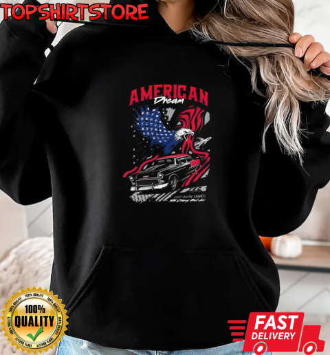 American Dream Street Racing Channel Eagle T-Shirt Unisex Hoodie