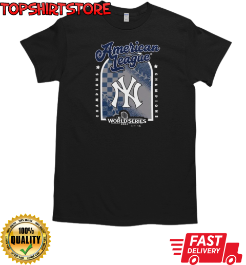 American League Champions MLB New York Yankees Black 2024 Tri Blend T-Shirt Classic Men's T-shirt