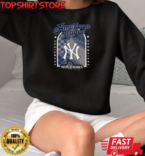 American League Champions MLB New York Yankees Black 2024 Tri Blend T-Shirt Unisex Sweatshirt