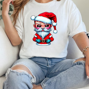 Angry Santa Claus Cartoon Character Holding a Cup T-Shirt Classic Women's T-shirt