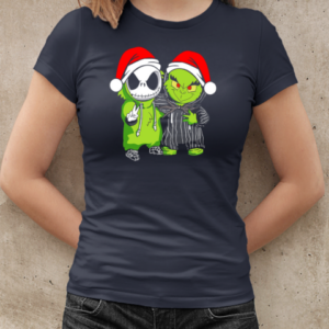 Baby Jack Skellington And Grinch Christmas T-Shirt Classic Women's T-shirt