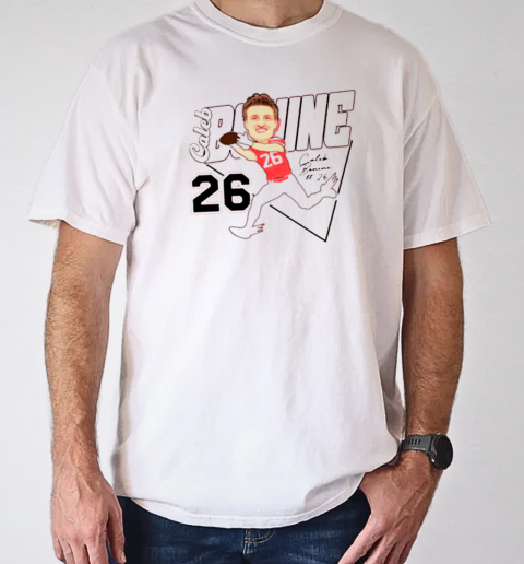 Caleb Bonine 26 Caricature Louisiana Ragin' Cajuns football Signature T-Shirt Classic Men's T-shirt