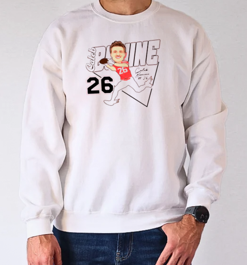 Caleb Bonine 26 Caricature Louisiana Ragin' Cajuns football Signature T-Shirt Unisex Sweatshirt