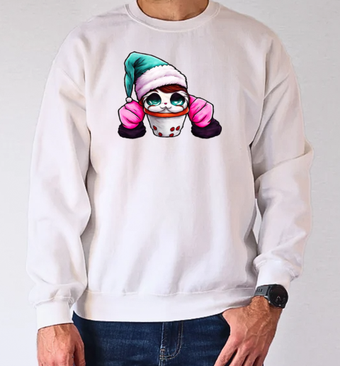 Cartoon Cat with Hats and Mittens T-Shirt Unisex Sweatshirt