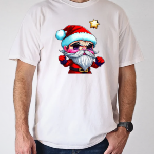 Cartoon Character Dressed as Santa Claus with Red Beard and Eyes T-Shirt Classic Men's T-shirt