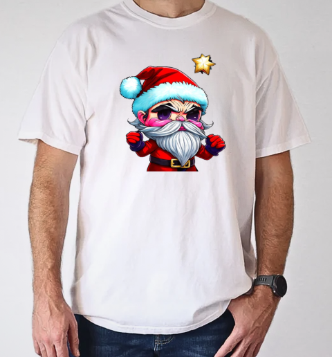 Cartoon Character Dressed as Santa Claus with Red Beard and Eyes T-Shirt Classic Men's T-shirt