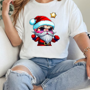 Cartoon Character Dressed as Santa Claus with Red Beard and Eyes T-Shirt Classic Women's T-shirt