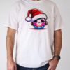 Cartoon Character Wearing Santa Hat for the Holiday Season T-Shirt Classic Men's T-shirt