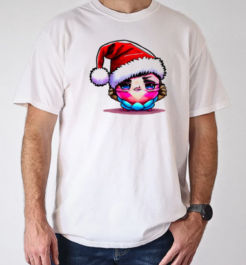 Cartoon Character Wearing Santa Hat for the Holiday Season T-Shirt Classic Men's T-shirt