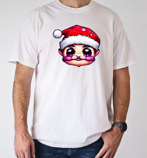 Cartoon Character in Santa Claus Hat with a Big Smile T-Shirt Classic Men's T-shirt