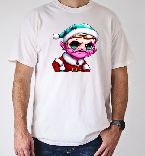 Cartoon Character with Santa Claus Hat and Pink Beard T-Shirt Classic Men's T-shirt