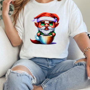 Cartoon Elf in Coffee Cup T-Shirt Classic Women's T-shirt