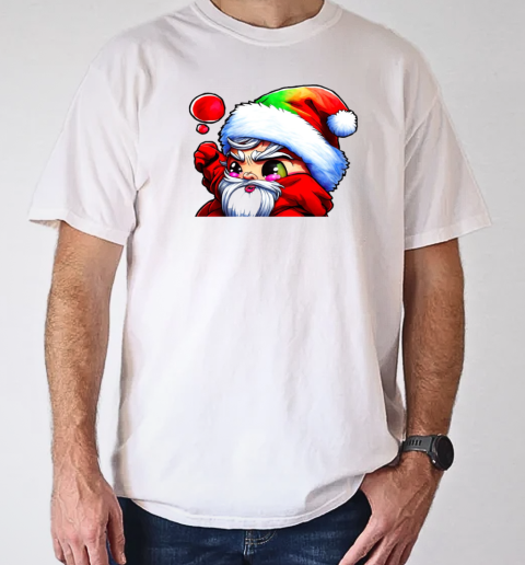 Cartoon Santa Claus Blowing Bubbles T-Shirt Classic Men's T-shirt