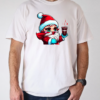 Cartoon Santa Claus Holding a Cup of Hot Cocoa T-Shirt Classic Men's T-shirt