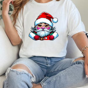 Cartoon Santa Claus holding a coffee cup T-Shirt Classic Women's T-shirt