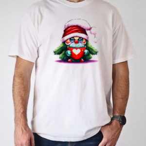 Cartoon Santa Claus with Coffee Mug T-Shirt Classic Men's T-shirt