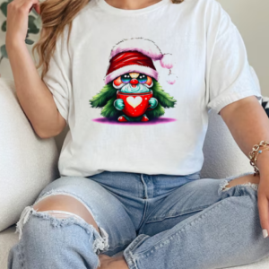 Cartoon Santa Claus with Coffee Mug T-Shirt Classic Women's T-shirt