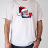 Cartoon Santa Claus with Iced Coffee Cup T-Shirt Classic Men's T-shirt