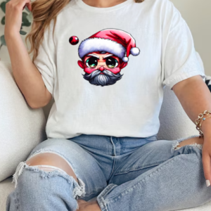 Cartoon Santa Claus with Red Ball T-Shirt Classic Women's T-shirt