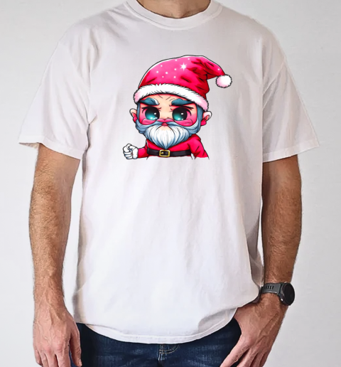 Cartoon Santa Claus with red hat and white beard T-Shirt Classic Men's T-shirt