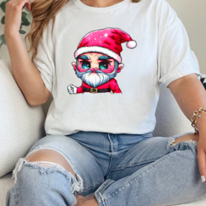 Cartoon Santa Claus with red hat and white beard T-Shirt Classic Women's T-shirt