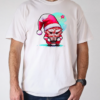 Cartoon character wearing Santa Claus and drinking coffee T-Shirt Classic Men's T-shirt