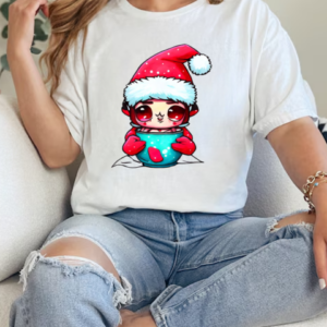 Cartoon character with santa hats and ornamented cup T-Shirt Classic Women's T-shirt