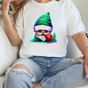 Cartoon gnome with red cup in front of trees T-Shirt Classic Women's T-shirt