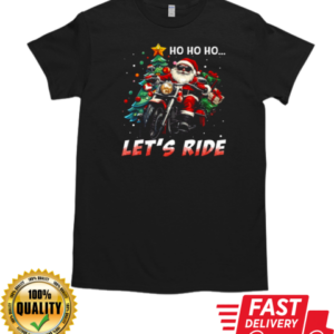 Christmas Ho Ho Ho Let's Ride Funny Xmas Biker T-Shirt Classic Men's T-shirt