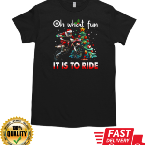 Christmas Oh What Fun Dirt Bike Funny Xmas Motorcross T-Shirt Classic Men's T-shirt