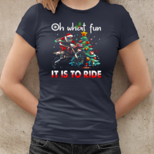 Christmas Oh What Fun Dirt Bike Funny Xmas Motorcross T-Shirt Classic Women's T-shirt