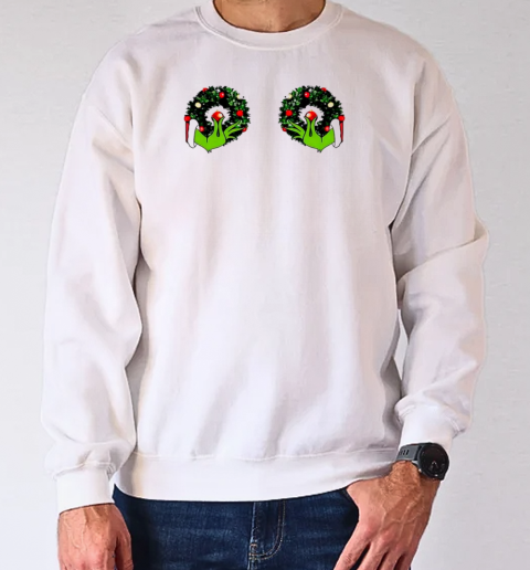 Christmas Wreath grinch T-Shirt Unisex Sweatshirt