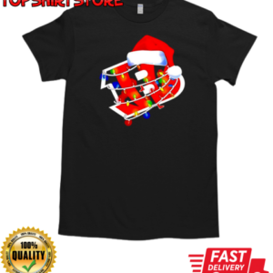 Cincinnati Bengals santa hat Christmas lights T-Shirt Classic Men's T-shirt