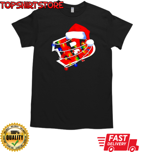 Cincinnati Bengals santa hat Christmas lights T-Shirt Classic Men's T-shirt