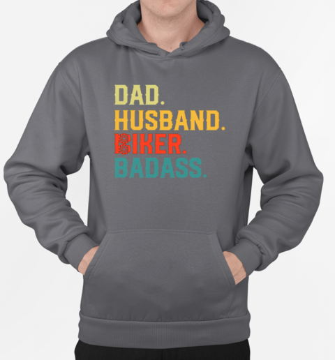 Dad Husband Biker Badass T-Shirt Unisex Hoodie