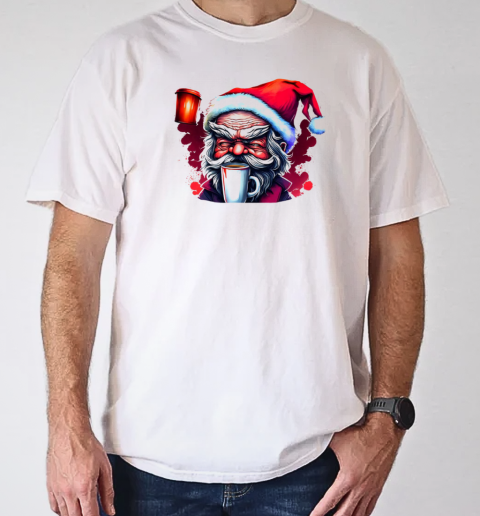 Dark and Mysterious Santa Claus Drawing T-Shirt Classic Men's T-shirt