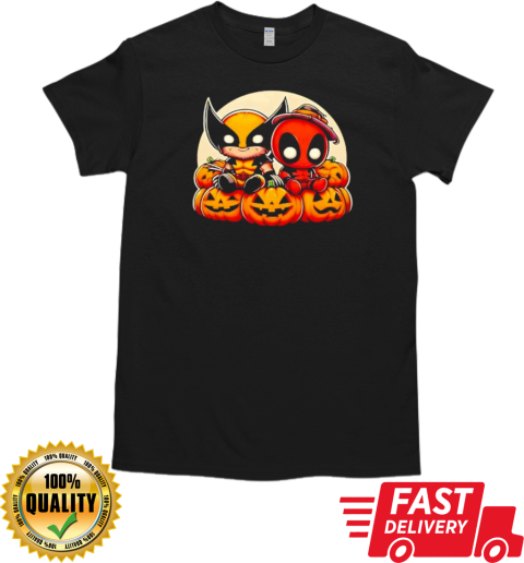 Deadpool and Wolverine Cute Halloween T-Shirt Classic Men's T-shirt