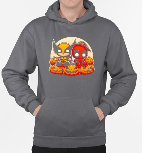 Deadpool and Wolverine Cute Halloween T-Shirt Unisex Hoodie