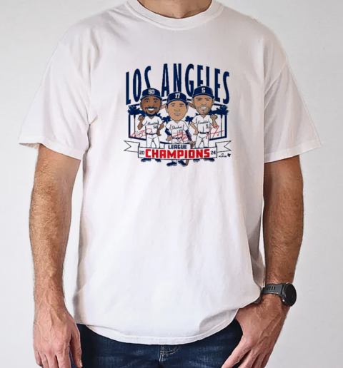 Design Los Angeles Baseball League Champions Caricatures T-Shirt Classic Men's T-shirt