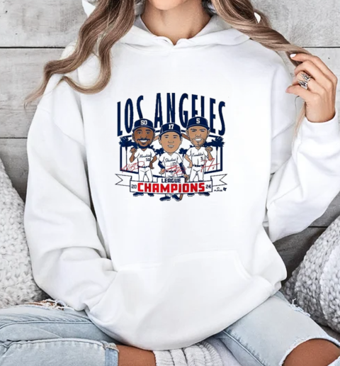 Design Los Angeles Baseball League Champions Caricatures T-Shirt Unisex Hoodie