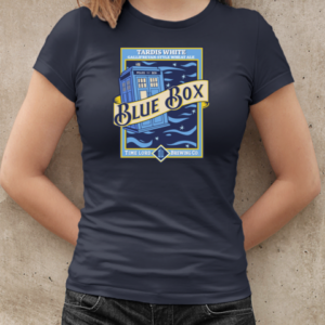 Doctor Who Tardis White Gallifreyan Style Wheat Ale Blue Box Time Lord Brewing Co T-Shirt Classic Women's T-shirt