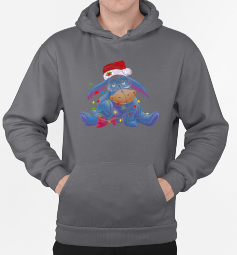 Eeyore With Christmas Lights T-Shirt Unisex Hoodie