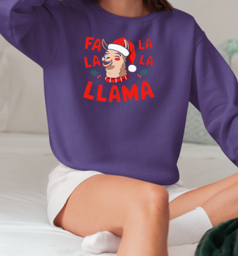 Fa la la la llama T-Shirt Unisex Sweatshirt