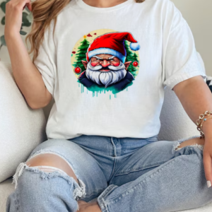 Festive Santa Claus Drawing with Angry Face and Red Beard T-Shirt Classic Women's T-shirt